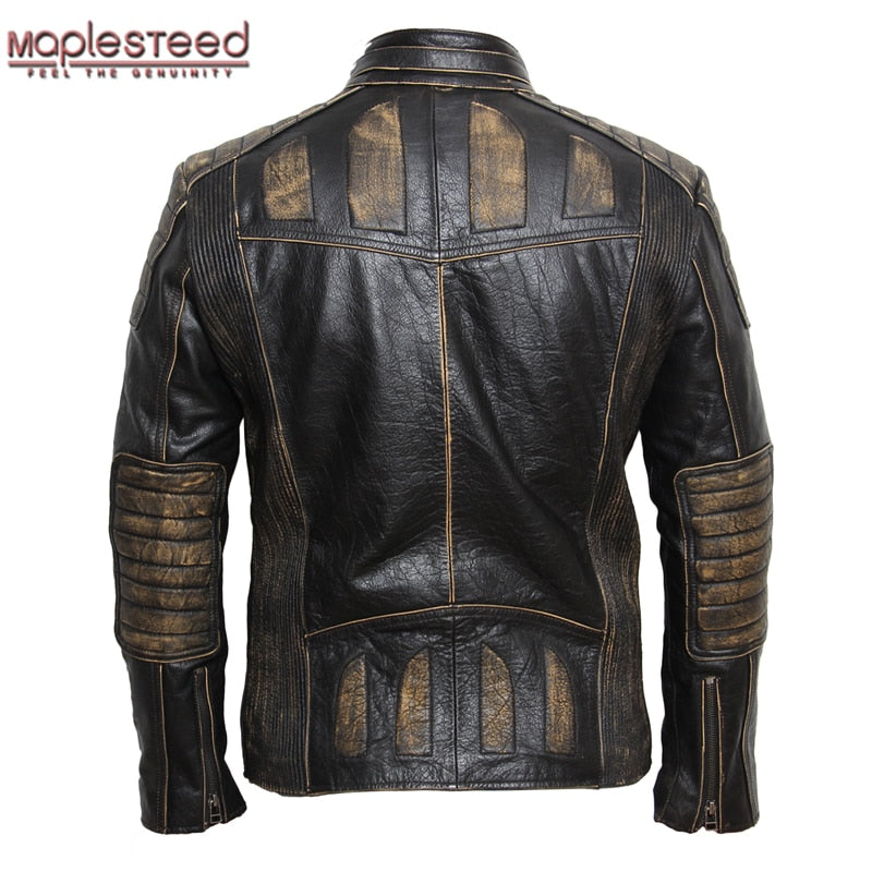 MAPLESTEED Vintage Motorcycle Jacket For Men