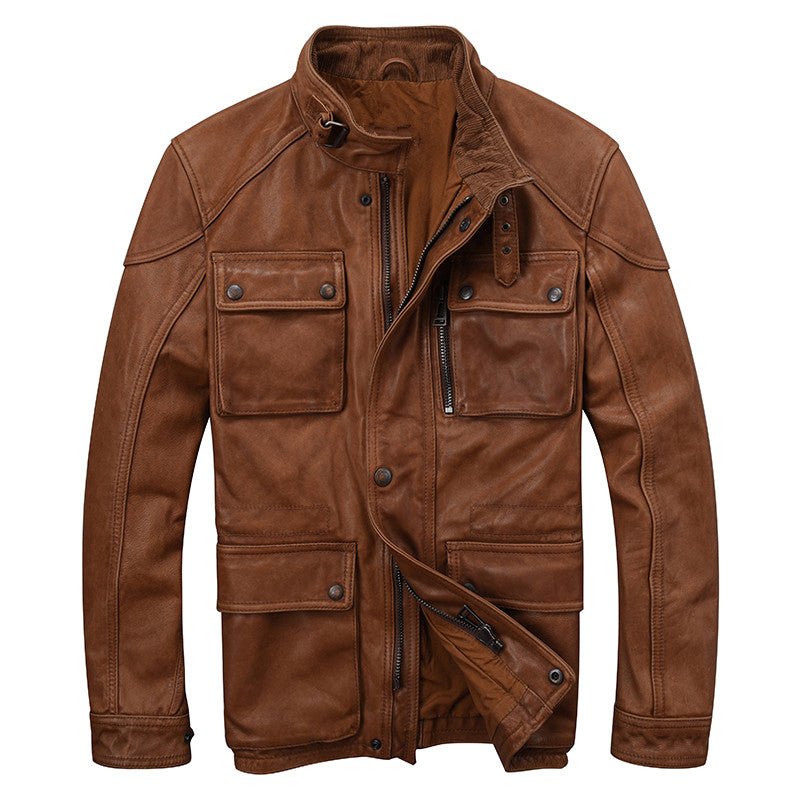 HARLEY DAMSON Men Smart Casual Genuine Leather Jacket